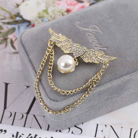 Broche Corazón Diamante Doble Cadena - Diseño Kawaii Japonés - Image 3