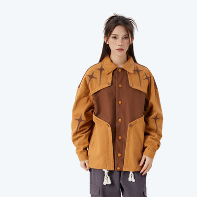 Chaqueta Suelta Maychao con Costura Artesanal