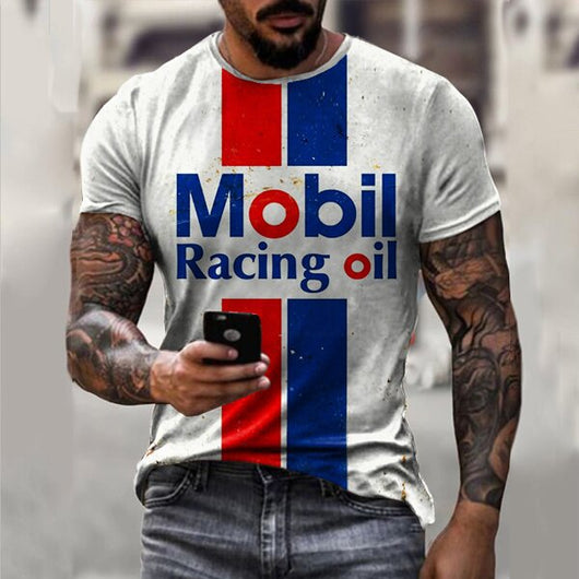 Playera Deportiva Slim Fit para Hombre con Diseño Estampado
