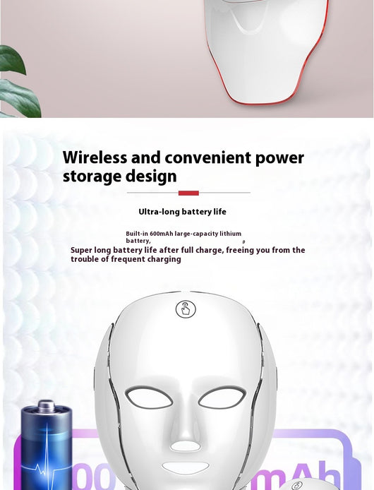 Mascarilla LED de 7 Colores para Tratamiento Facial en Casa - Image 11