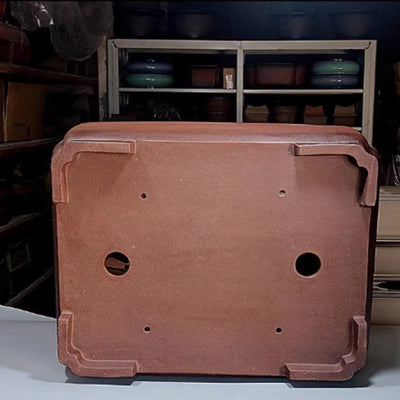 Maceta Rectangular Artesanal Estilo Antiguo Caballo Púrpura y Transparente con Depósito de Agua - Image 3