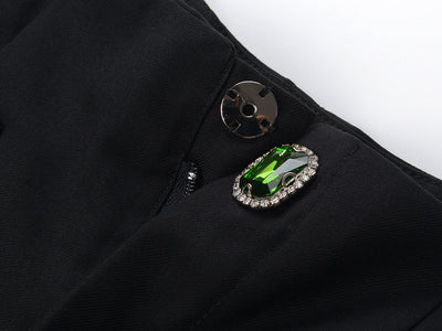 Shorts Talle Alto Slim con Detalles de Moños Brillantes - Image 5