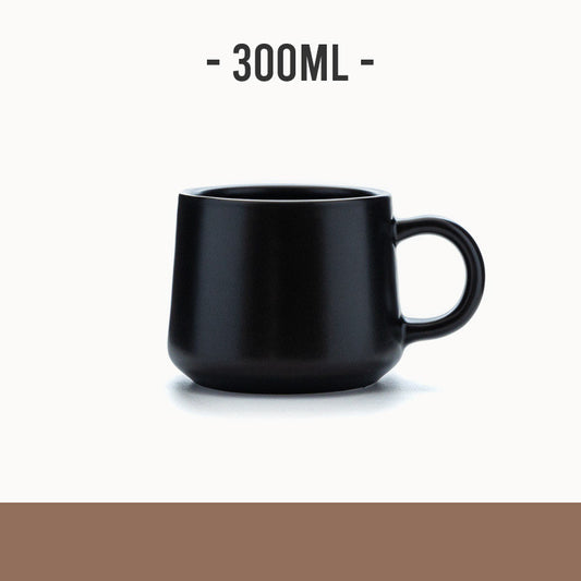 Taza de Cerámica Retro Negra Mate para Café - Image 2