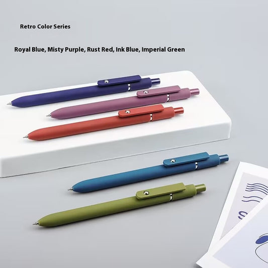 Pluma Retro de Colores Neutrales para Estudiantes y Oficina