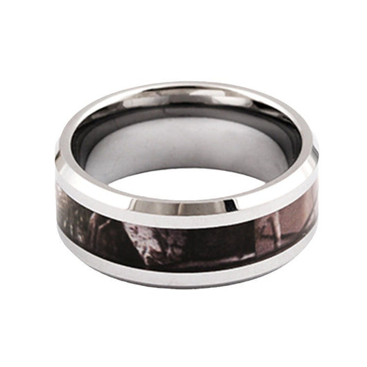 Anillo de Tungsteno 8mm para Hombre con Patrón de Mármol - Image 5