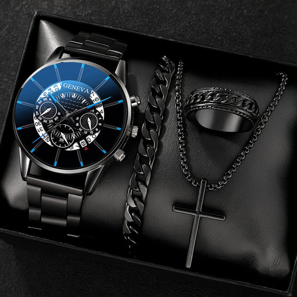 Reloj de Negocios Minimalista con Correa de Acero Inoxidable