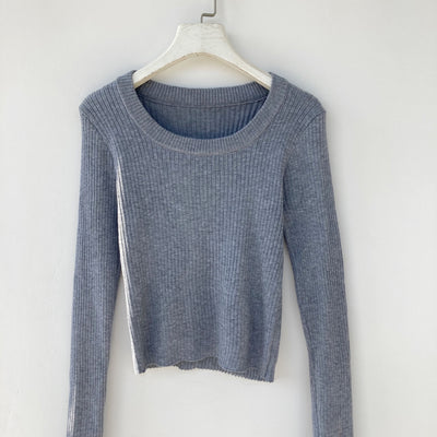 Cardigan Holgado Estilo Universitario para Mujer - Image 42