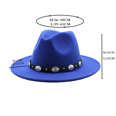 Sombrero de Copa Retro con Cinturón Metálico Unisex - Estilo Jazz Vintage - Image 3