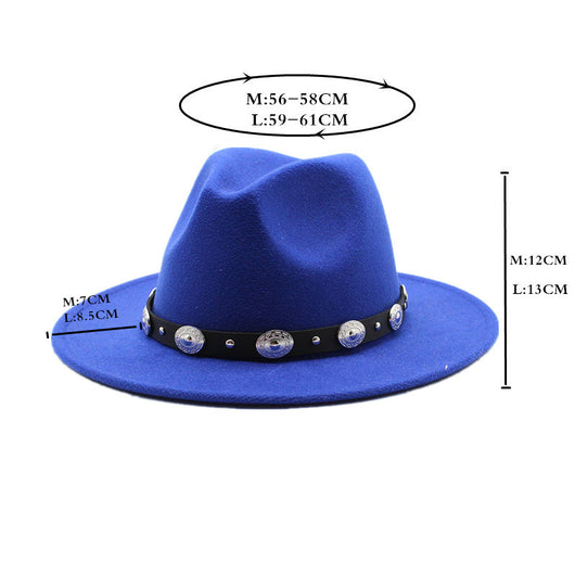 Sombrero de Copa Retro con Cinturón Metálico Unisex - Estilo Jazz Vintage - Image 3