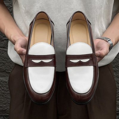 Zapatos Casuales de Cuero para Hombre - Diseño Versátil sin Cordones - Image 3