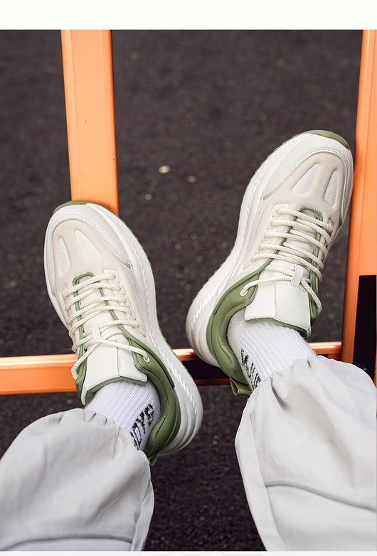 Tenis Deportivos de Plataforma Ligeros con Suela Suave - Cuero Casual para Hombre - Image 16