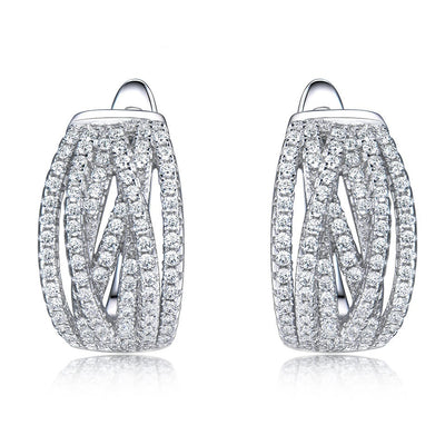 Aretes de Clip Plata S925 con Piedras Preciosas Estilo Retro - Image 8