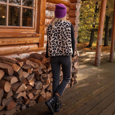 Chaleco de Pelo de Leopardo Elegante para Mujer - Image 3