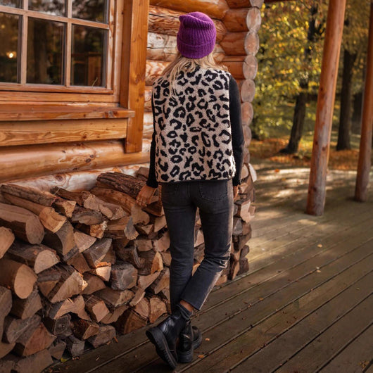 Chaleco de Pelo de Leopardo Elegante para Mujer - Image 3
