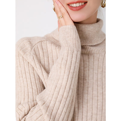 Suéter Cuello Alto Grueso Liso para Mujer - Image 12