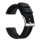 Silicone Double Layer Color Strap Stainless Steel Comfortable Waterproof Black Silver buckle 20mm