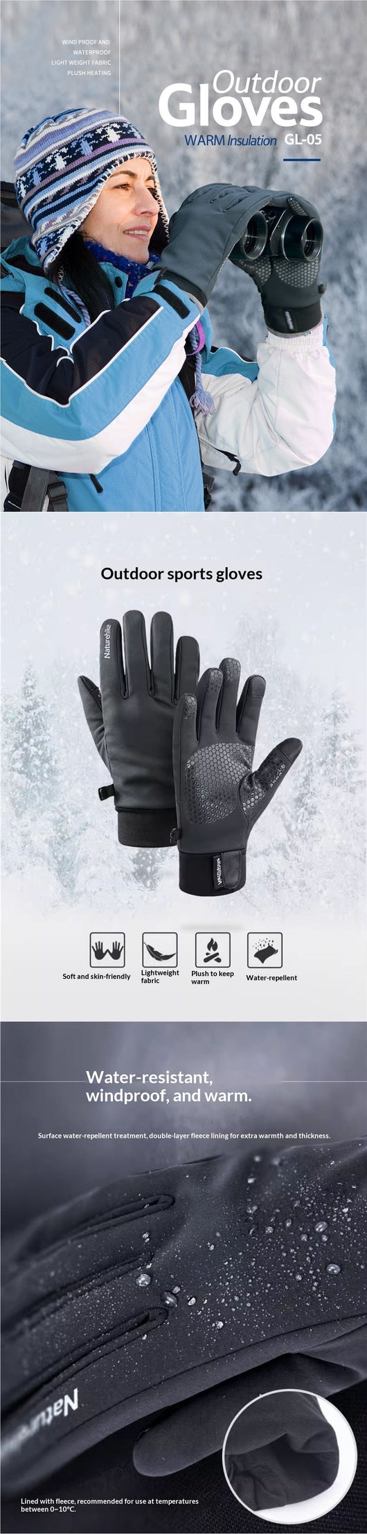 Guantes Térmicos Forrados para Hombre y Mujer - Deportes de Invierno y Montaña - Image 8