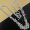 Bead Necklace Jewelry Jewelry Electroplating Plateado Jewelry 2 Estilo