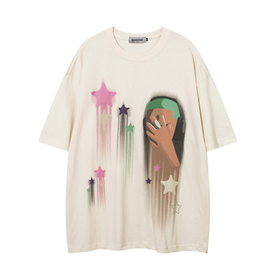 Playera de Algodón para Hombre con Estampa de Estrella de Cinco Puntas - Image 2