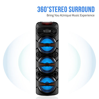 Parlante Bluetooth con Micrófono Inalámbrico y Luces LED para Fiestas - Image 13