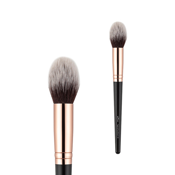 Brocha de Maquillaje de Fibra Sintética con Acabado Alto Brillo