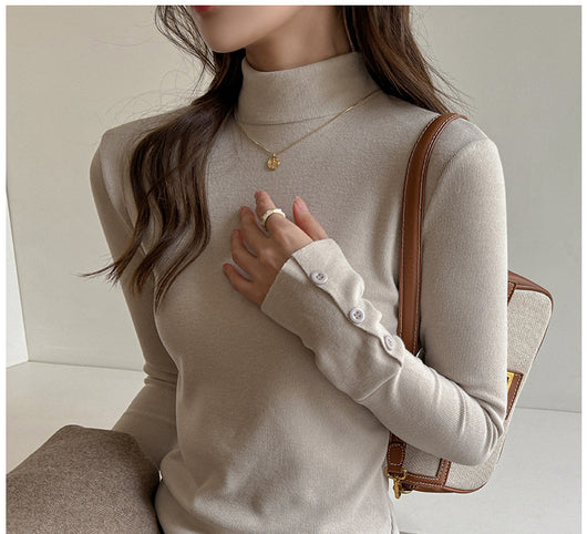 Blusa Base Cuello Semifruncido Manga Larga para Mujer - Image 10