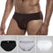 Cueca Boxer de Cintura Baixa de Seda Gelada Poliéster