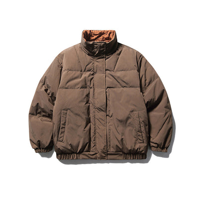 Chaqueta Térmica Reversible Cuadros con Cuello Alto y Plumón para Hombre - Image 4