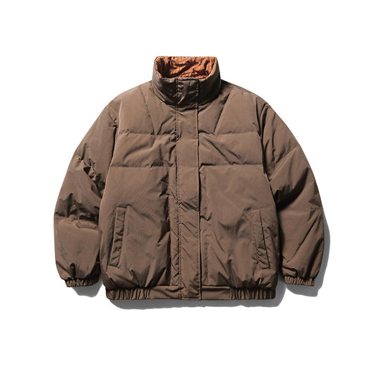 Chaqueta Térmica Reversible Cuadros con Cuello Alto y Plumón para Hombre - Image 4