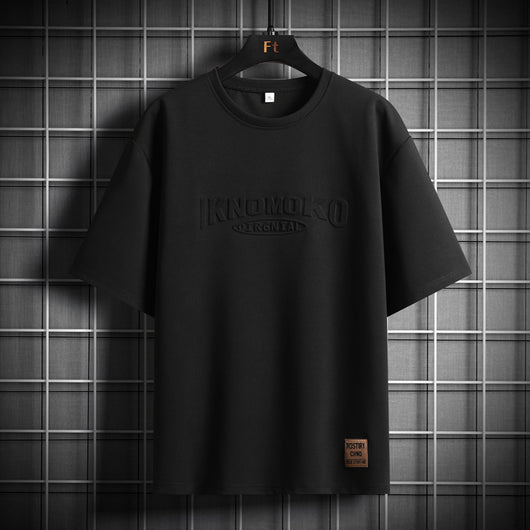 Camiseta Suelta de Algodón para Hombre Talla Grande - Manga Corta Verano - Image 9