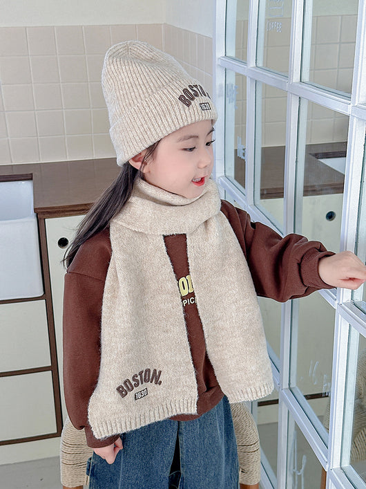 Conjunto de Gorro y Bufanda para Niños - 2 Piezas Bordado para Otoño e Invierno - Image 15