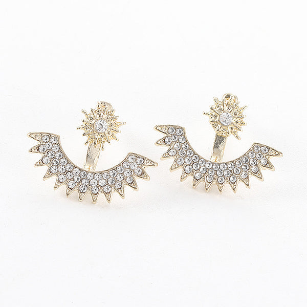 Aretes Personalizados de Cristales Brillantes con Diseño Frontal y Trasero - Image 3
