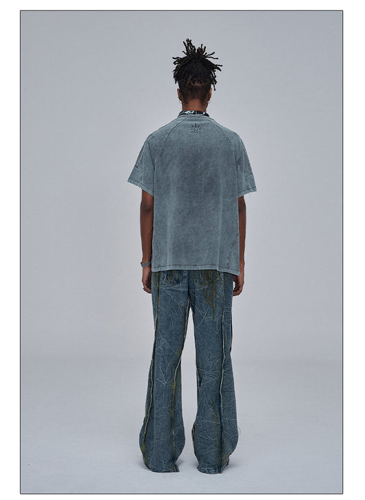 Jeans Anchos Desgastados Estilo Industrial American Street - Image 19