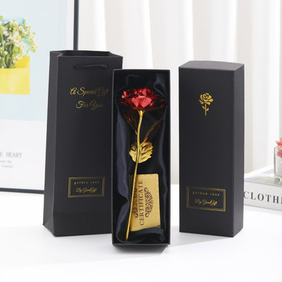 Rosa Dorada con Lámina de Oro - Regalo Creativo Perfecto para Niñas - Image 9