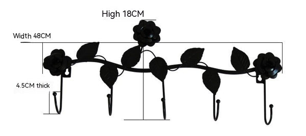 Gancho de Pared Decorativo Rosa para Ropa - Almacenamiento Metálico Resistente - Image 4