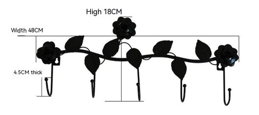 Gancho de Pared Decorativo Rosa para Ropa - Almacenamiento Metálico Resistente - Image 4
