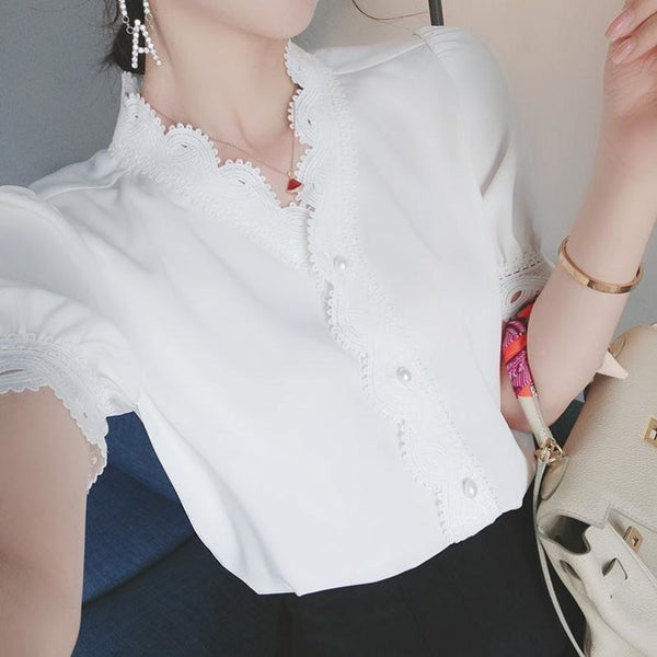 Blusa Blanca Estilo Occidental Versátil y Elegante