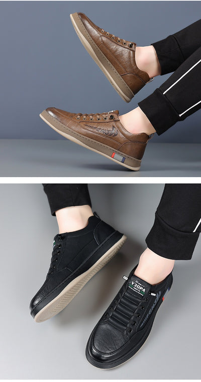 Zapatos de Cuero Casual Transpirables para Hombre - Diseño Versátil - Image 28