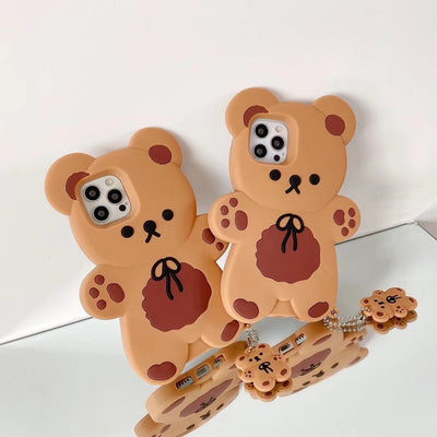 Funda de Celular Osito de Peluche Antiimpacto de Silicona Suave - Image 16