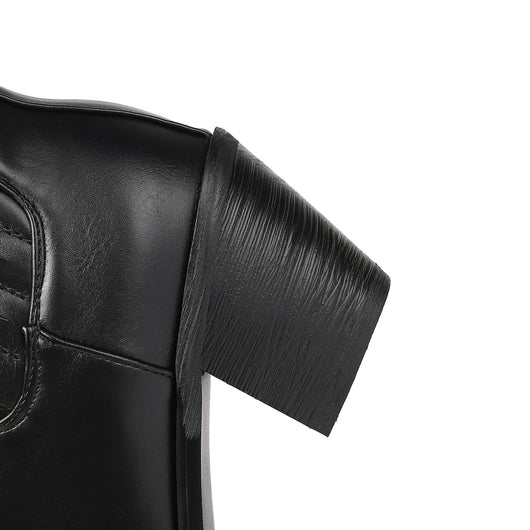 Botas Martin de Tacón Medio para Mujer - Diseño Clásico Minimalista - Image 8