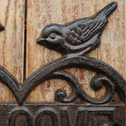 Placa de Bienvenida Retro en Hierro para Puerta y Jardín - Image 8