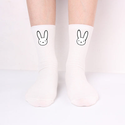 Calcetines Largos Bad Rabbit de Algodón Tejido para Hombre y Mujer - Image 4