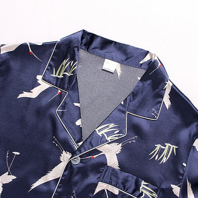 Pijamas de Seda para Parejas - Manga Larga Fresca y Cómoda - Image 49