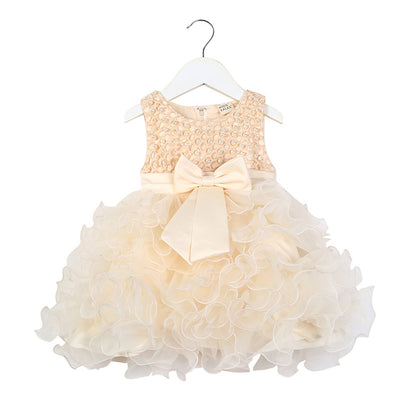 Vestido de Dama de Honor con Flores para Niña - Image 5