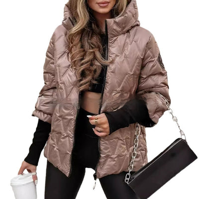 Chaqueta Suelta con Capucha y Parches de Algodón para Hombre y Mujer - Image 9