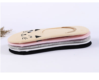 Calcetines Invisibles para Mujer Gato Lady Antideslizantes Algodón Verano - Image 16