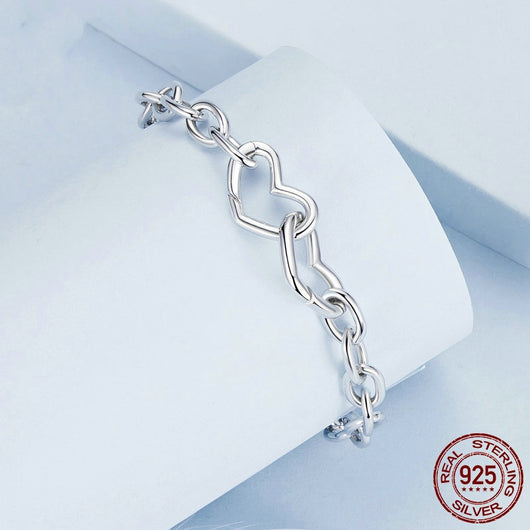 Pulsera de Doble Corazón con Cierre Magnético para Hombre y Mujer - Image 5