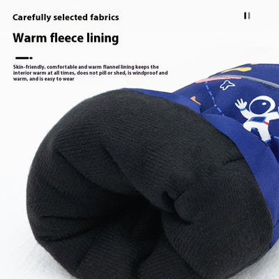 Chamarra Impermeable Acolchada de Terciopelo para Niños y Niñas - Image 3