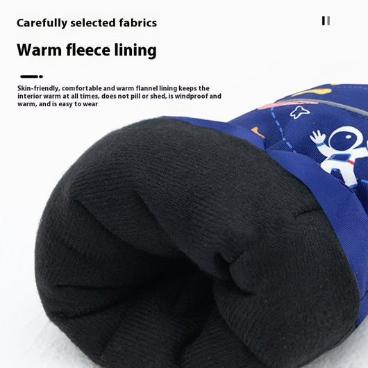 Chamarra Impermeable Acolchada de Terciopelo para Niños y Niñas - Image 3