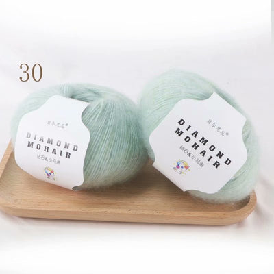 Bufanda Chal de Mohair Tejida a Mano Sudafricana Premium con Ovillo de Lana DIY - Image 10
